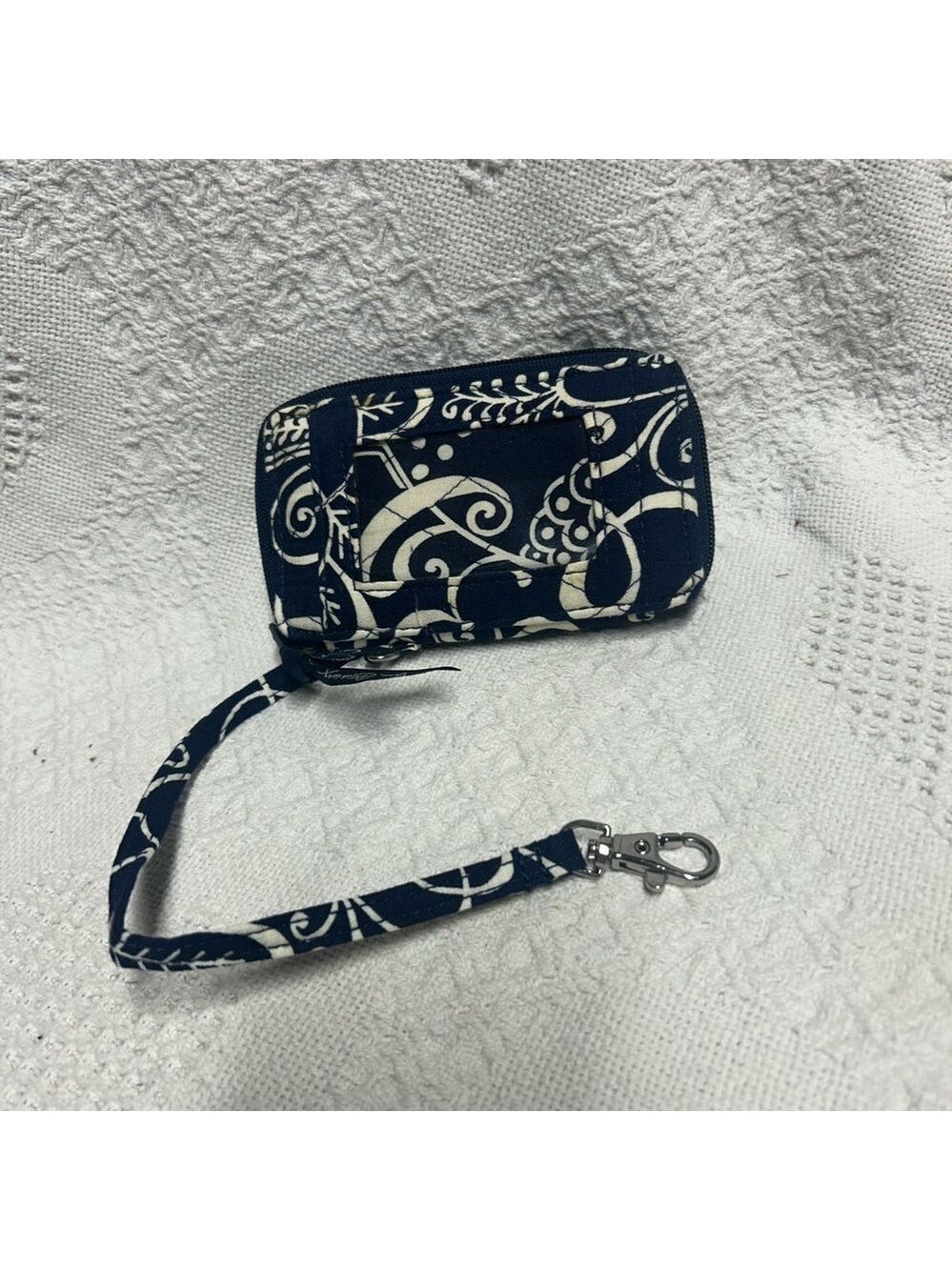 Vera Bradley Navy Blue “Twirly Bird” Wristlet